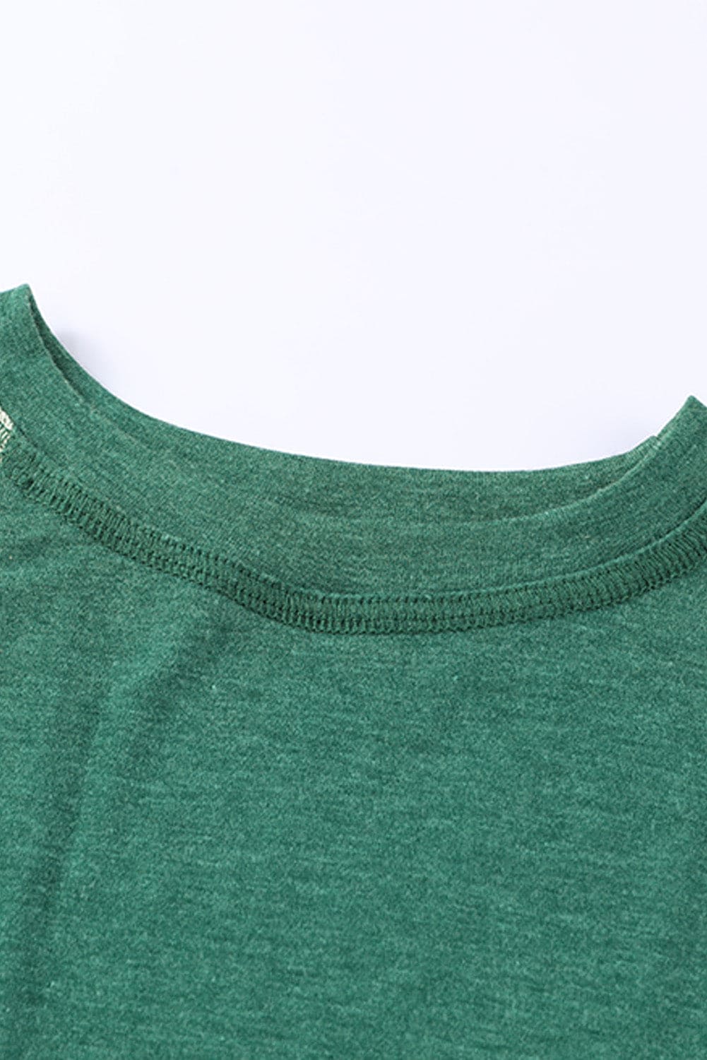 Green Girls Patchwork Short Sleeve Waffle Knit Top store1app